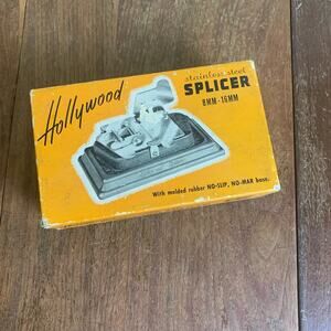 Hollywood Stainless Steel Splicer 8mm-16mm film cutter stainless steel‎ with Box